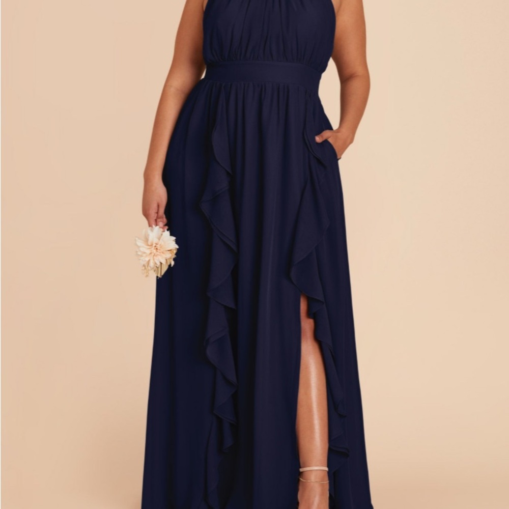 NWT Chic Navy Blue Birdie Grey Bridesmaid Dress